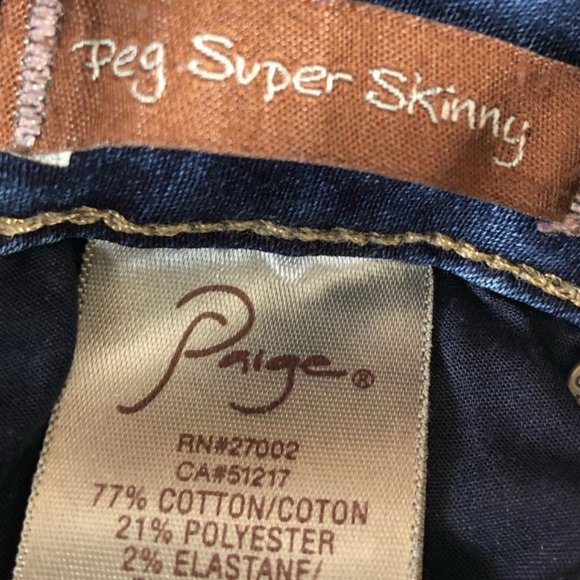 Paige Jeans Peg Super Skinny Medium Wash - Picture 7 of 10